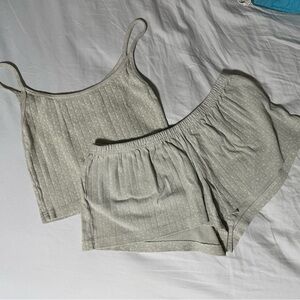 Brandy Melville green floral set